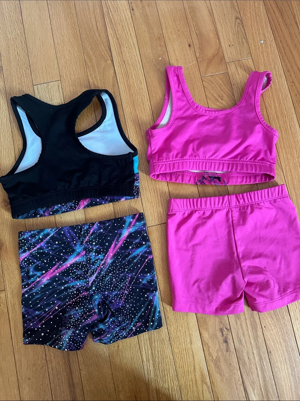 Girls Two-Piece Active  Sets - Pink & Blue